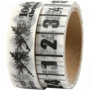Tasiemki dekoracyjne Creativ Washi Święta i Adwent, 15mm x 5m, 2szt